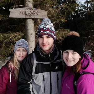 Jakub Pavelka na vrcholu Folvark (26.1.2020 13:00)