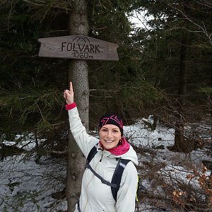 Aneta Gabzdylová na vrcholu Folvark (18.1.2020 10:18)