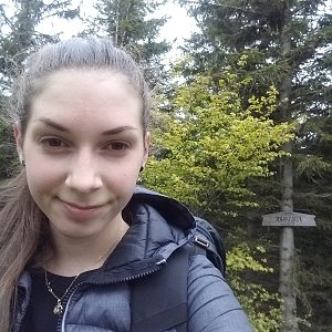 Daniela na vrcholu Folvark (1.6.2020 8:37)