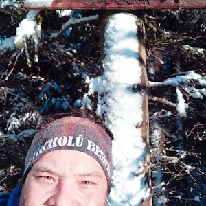 Jakub Špaček na vrcholu Folvark (31.12.2020 12:47)