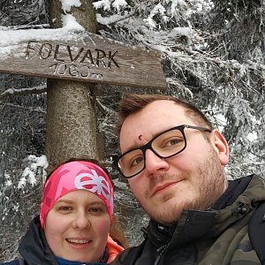 Aneta Kuchnová na vrcholu Folvark (8.1.2021 16:32)