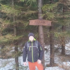 Michal Krčmář na vrcholu Folvark (23.1.2021 10:54)