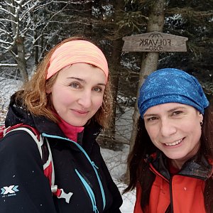 Dana na vrcholu Folvark (6.2.2021 10:50)