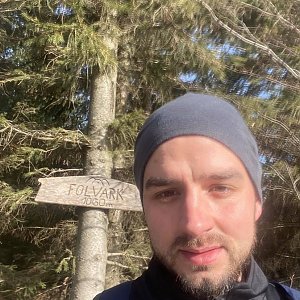 Richard Gödel na vrcholu Folvark (25.2.2021 13:20)