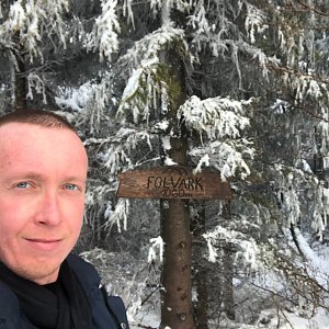 Honza Rotrekl na vrcholu Folvark (18.2.2021 13:17)