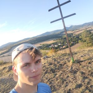 Martin on the summit of Hájnica (30.8.2026 18:21)