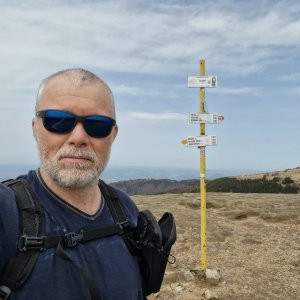 Rastislav Biarinec on the summit of Veterné (17.4.2025 13:42)