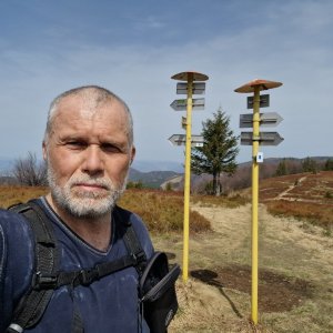Rastislav Biarinec on the summit of Horná lúka (17.4.2025 12:09)