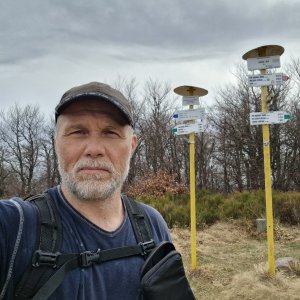 Rastislav Biarinec on the summit of Horná lúka (17.4.2025 14:26)
