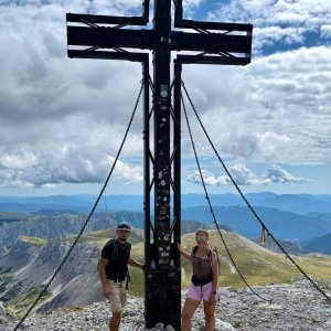 Peťko on the summit of Hochschwab (30.8.2026 12:15)