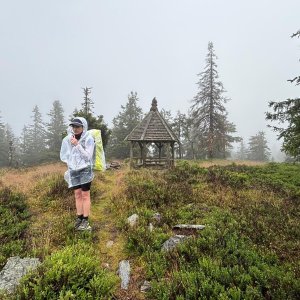 Majinka Badmood on the summit of Ostružná (5.7.2026 15:00)