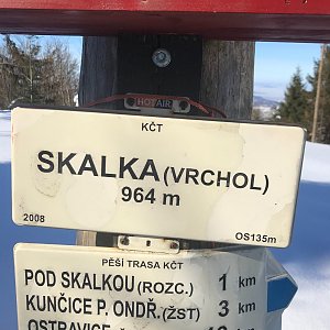 Veronika Spáčilová na vrcholu Skalka (20.2.2021 13:04)