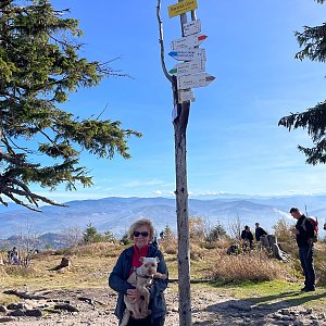 Magda na vrcholu Barania Góra (23.10.2022 12:42)