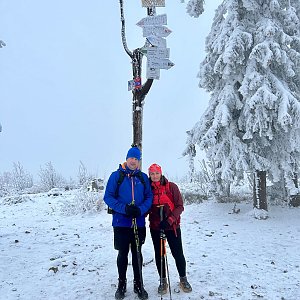Kateřina Turčeková na vrcholu Barania Góra (20.11.2022 13:00)
