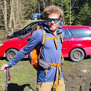 Tomáš Vašíček na vrcholu Barania Góra (22.4.2023 11:54)