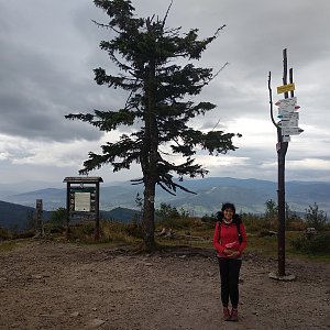 Maja na vrcholu Barania Góra (28.9.2020 18:04)