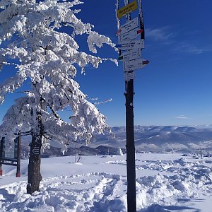 Josef Hájek na vrcholu Barania Góra (18.1.2021 12:28)