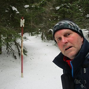 Michal Kříž on the summit of Orel (16.2.2022 12:55)