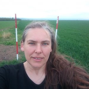 Jiřina on the summit of Novosady (26.4.2022 19:10)