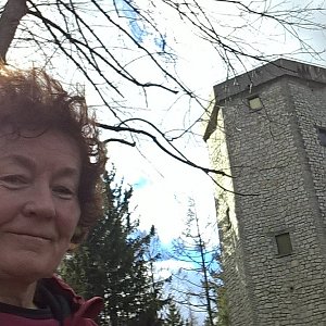 Horalka Anička na vrcholu Studený vrch (19.2.2022)