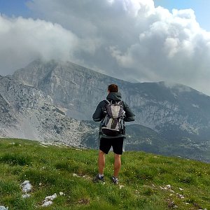 Jiří Králík na vrcholu Punta Sascaga (3.7.2018 17:24)