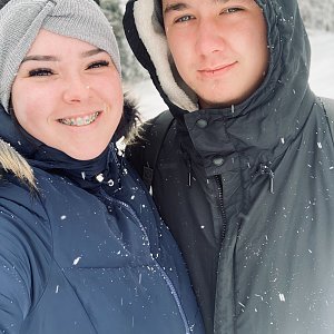 Kačka na vrcholu Slavíč (13.2.2021 13:47)