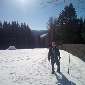 Michal Krčmář na vrcholu Slavíč (20.2.2021 21:59)