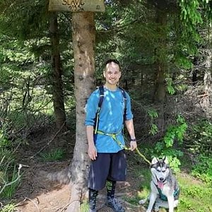 David Bunny Beil on the summit of Slavíč (9.6.2019 12:00)