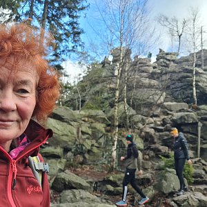 Horalka Anička na vrcholu Devět skal (14.1.2023)