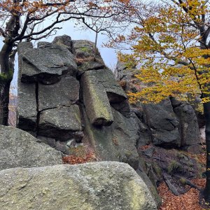 Martin Matějka on the summit of Ořešník (27.10.2025 12:42)