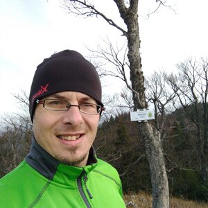 Jozef Farkaš on the summit of Borovniak (1.11.2018 13:22)