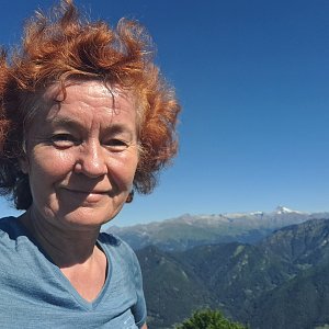 Horalka Anička on the summit of Cima Caset (6.6.2022)