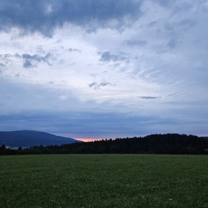 Marcela Kubíčková on the summit of Kutný vrch (4.8.2023 20:30)