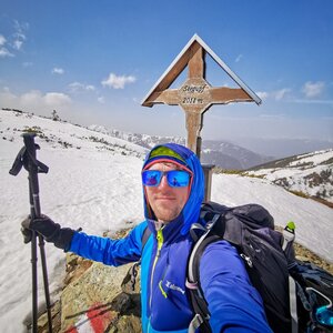 Jiří Králík on the summit of Seegupf (30.3.2024 11:49)