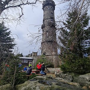 Zdeněk Nedbal on the summit of Děčínský Sněžník (1.1.2022 13:01)