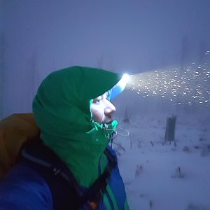Marek Feest na vrcholu Roklan / Großer Rachel (9.12.2018)