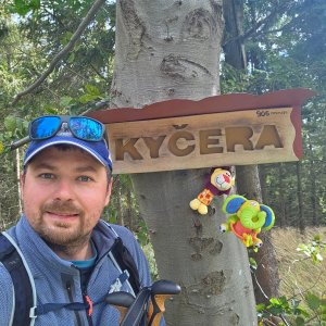 Martin Snopek on the summit of Kyčera (10.10.2026 12:16)