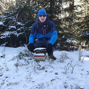 Tomáš na vrcholu Sulov (9.1.2022 10:53)