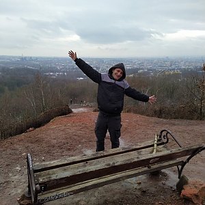 Luki Kraus na vrcholu Halda Ema (24.12.2021 13:00)