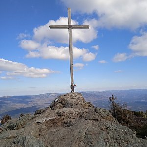 Láďa na vrcholu Großer Arber / Velký Javor (23.4.2022 8:40)