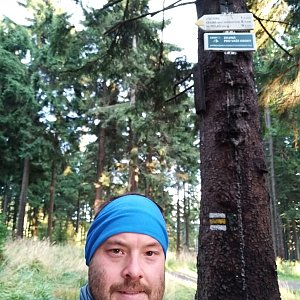 Jakub Špaček na vrcholu Kobylanka (30.9.2019 17:51)