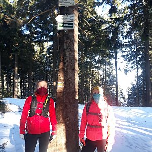 Hanka Ličková na vrcholu Kobylanka (1.4.2020 17:30)