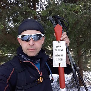 Pavel Skřičík na vrcholu Kobylanka (30.3.2019 13:35)