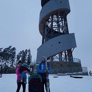 Martin Glouzar na vrcholu Velký Kosíř (31.1.2019 15:45)