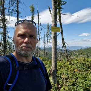 Rastislav Biarinec na vrcholu Złomisty Wierch (8.8.2025 14:00)