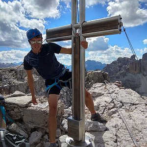Jiří Králík na vrcholu Toblinger Knoten (13.7.2018 15:57)