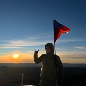 Jasminka on the summit of Veliki Snežnik (29.11.2025 15:56)