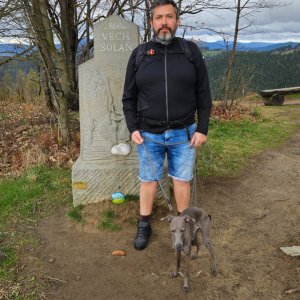 Jiří Gryz on the summit of Soláň (18.4.2025 11:54)
