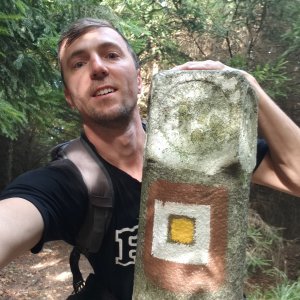 Jiří Králík on the summit of Špičák (4.10.2026 14:31)