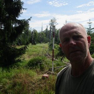 Michal Kříž on the summit of Nad Roklanským potokem (27.7.2024 10:07)